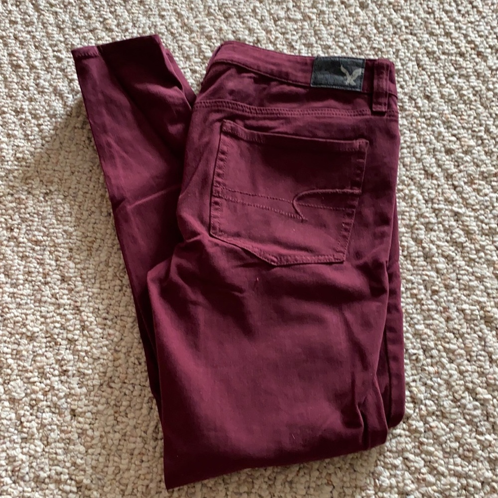 AE maroon jeans